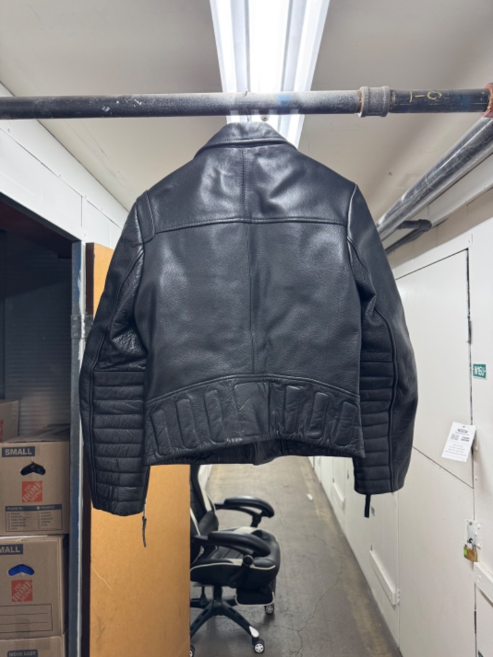 H&M Black Leather Biker Jacket size 38R